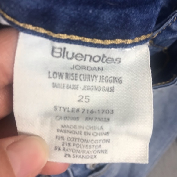 Bluenotes jeans low rise curvy jegging size 25 - Picture 5 of 9